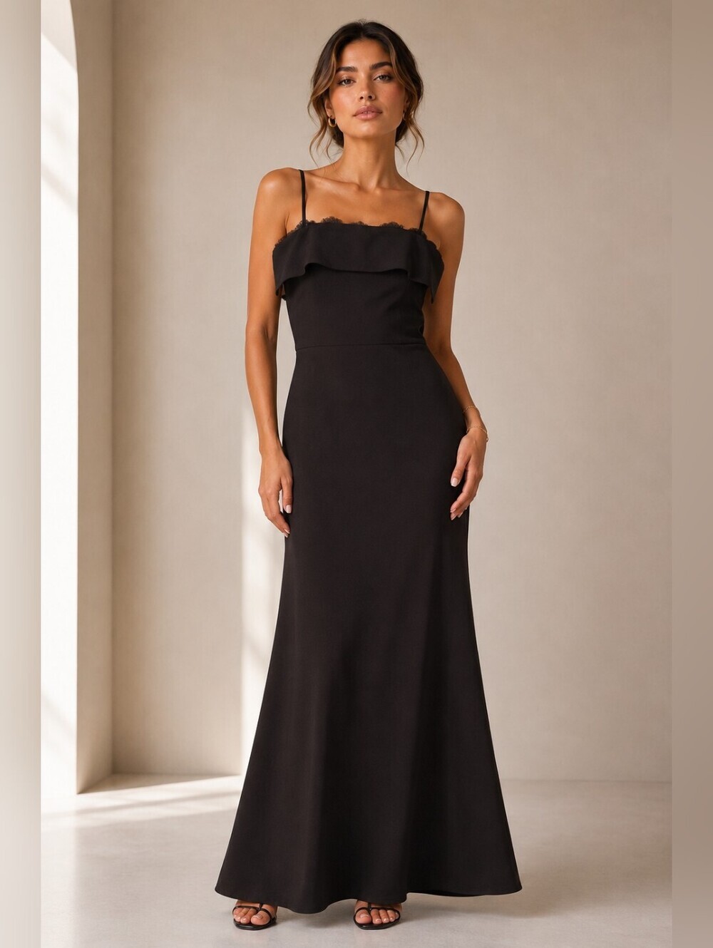 JS Collections Embroidered Detail Maxi Dress